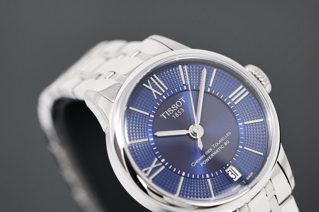 Tissot Chemin Des Tourelles Powermatic 80 Ladies Blue Grey Watch