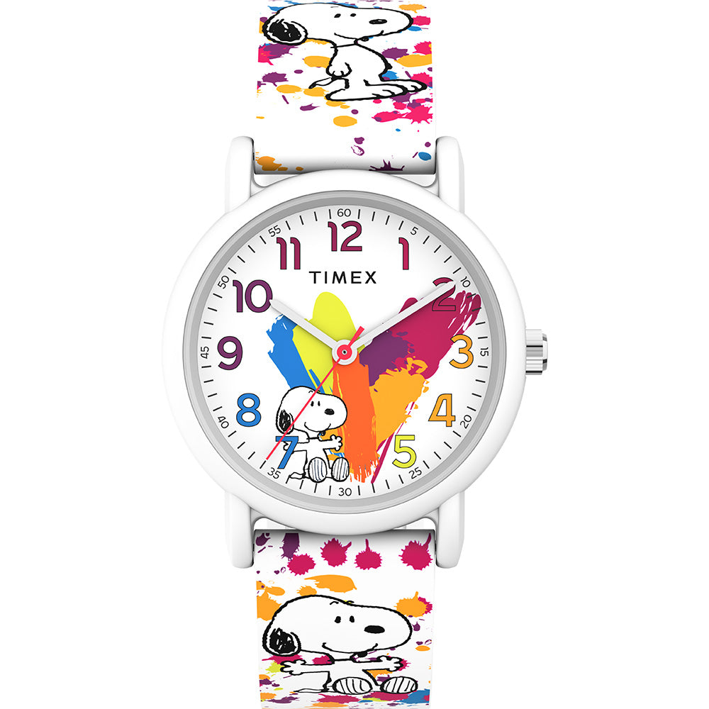 Timex Peanuts Weekender Color Rush Unisex White Watch