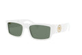 Versace Unisex Sunglasses Rectangular White/Green