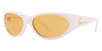 Versace Women's Sunglasses Cat Eye White/Yellow
