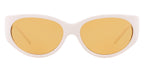 Versace Women's Sunglasses Cat Eye White/Yellow