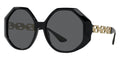 Versace Women's Sunglasses Oversized Hexagonal Black/Gold