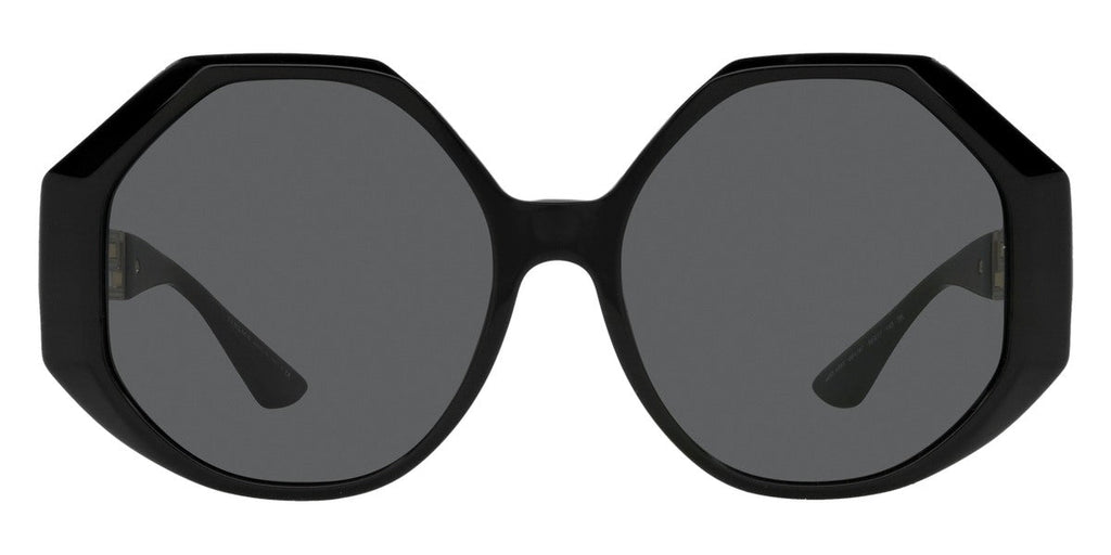 Versace Women's Sunglasses Oversized Hexagonal Black/Gold