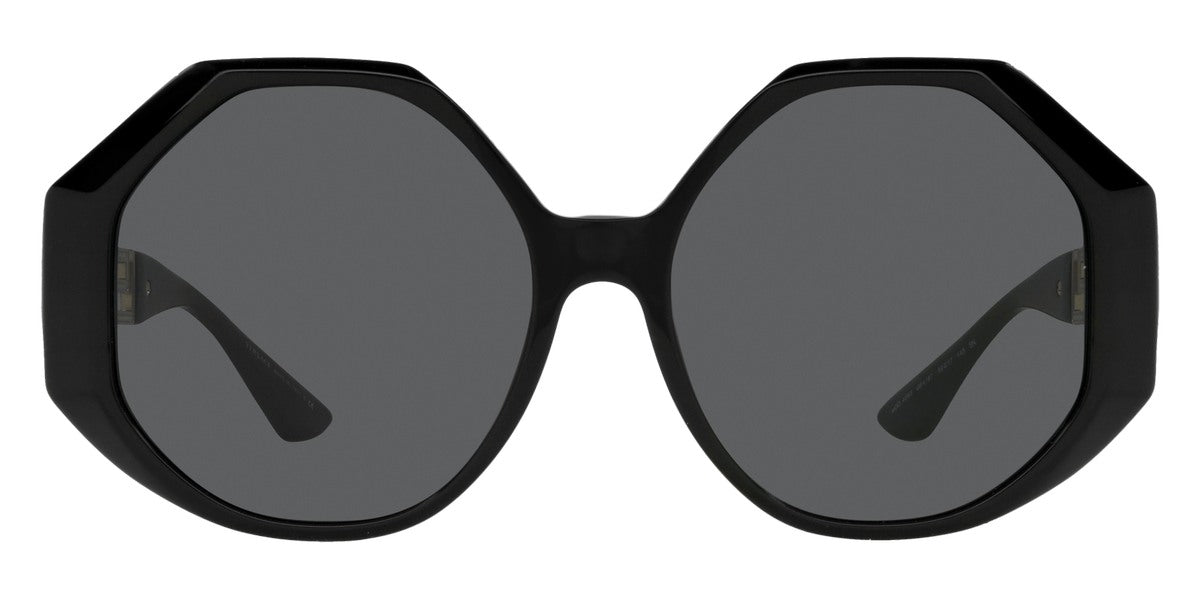 Versace Women's Sunglasses Oversized Hexagonal Black/Gold