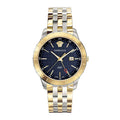 Versace Men's Watch Univers GMT Blue Two-Tone Bracelet