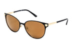 Versace Women's Sunglasses Square Black/Pale Gold Polar