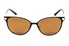 Versace Women's Sunglasses Square Black/Pale Gold Polar