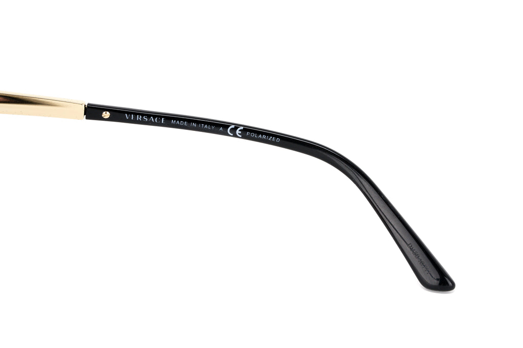 Versace Women's Sunglasses Square Black/Pale Gold Polar