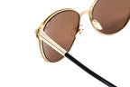 Versace Women's Sunglasses Square Black/Pale Gold Polar