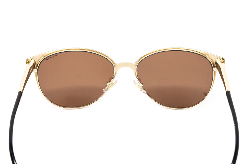 Versace Women's Sunglasses Square Black/Pale Gold Polar