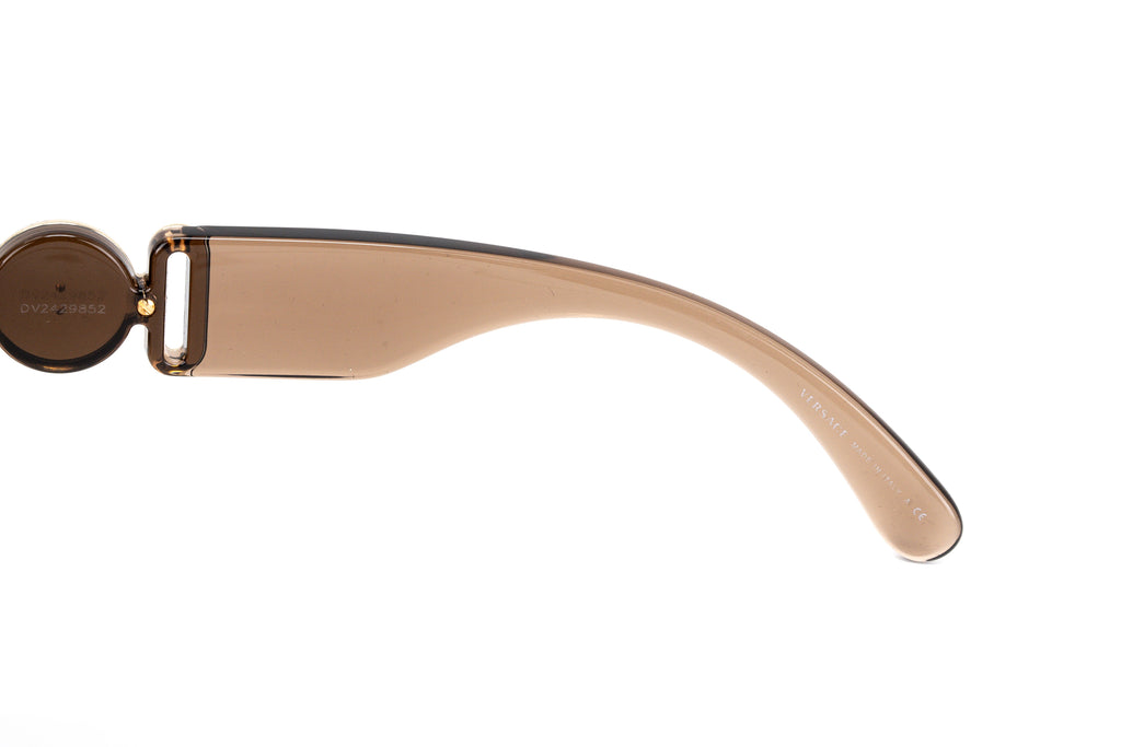 Versace Women's Sunglasses Rimless Cat Eye Beige