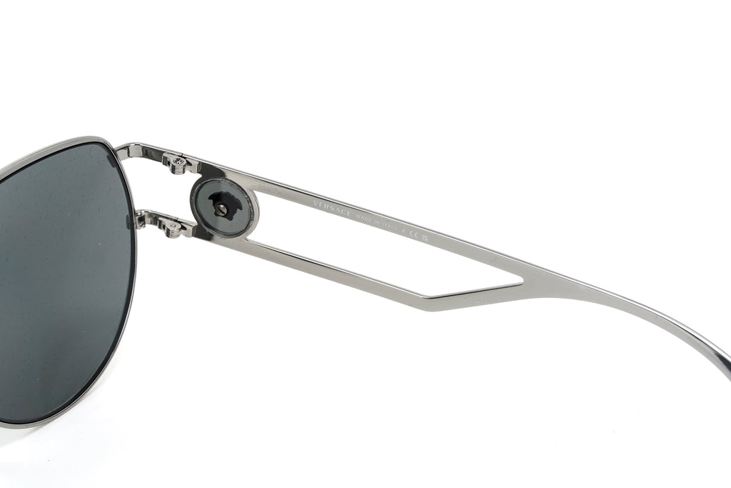 Versace Men's Sunglasses Medusa Pilot Silver Mirror