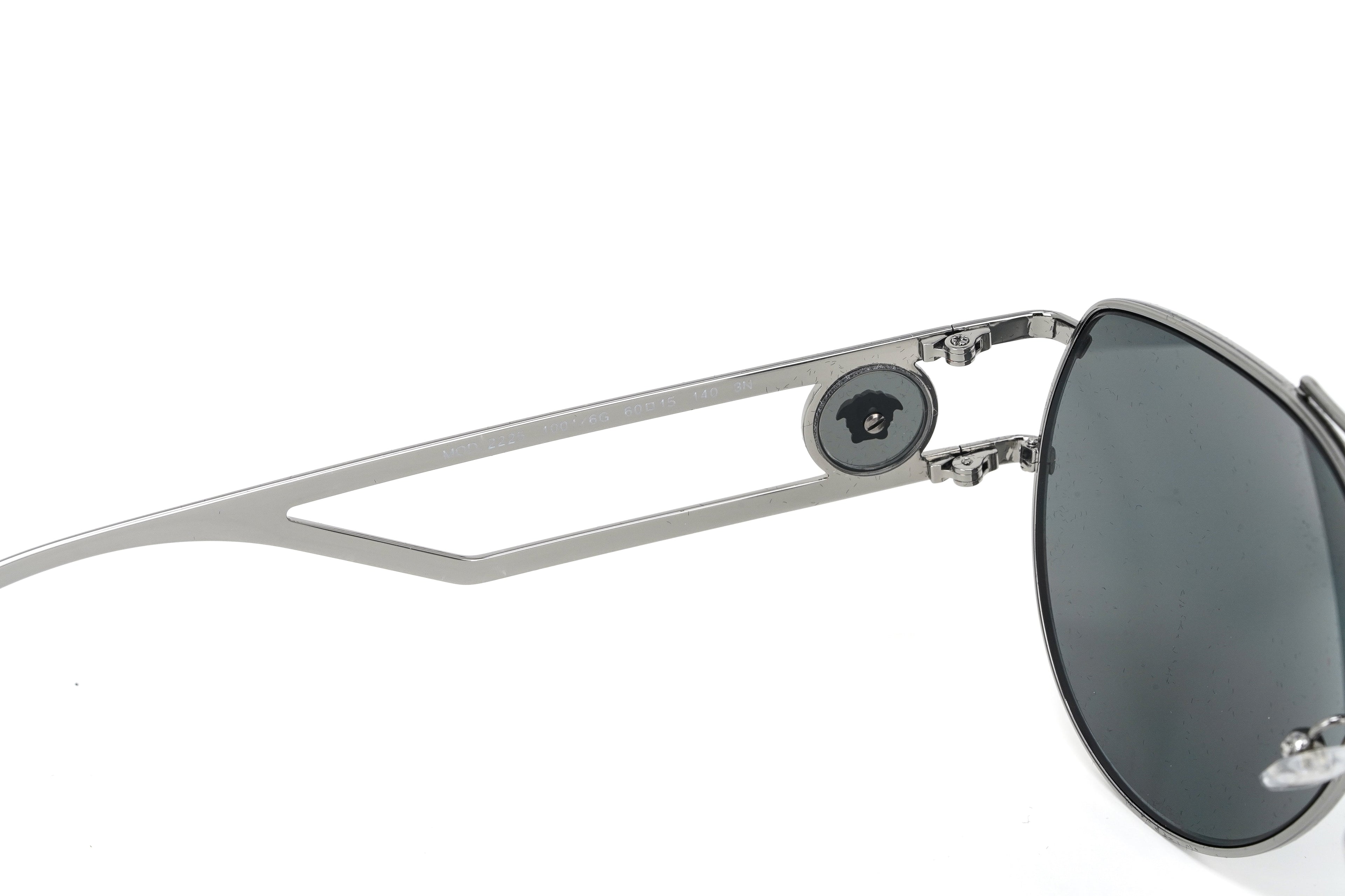 Versace Men's Sunglasses Medusa Pilot Silver Mirror