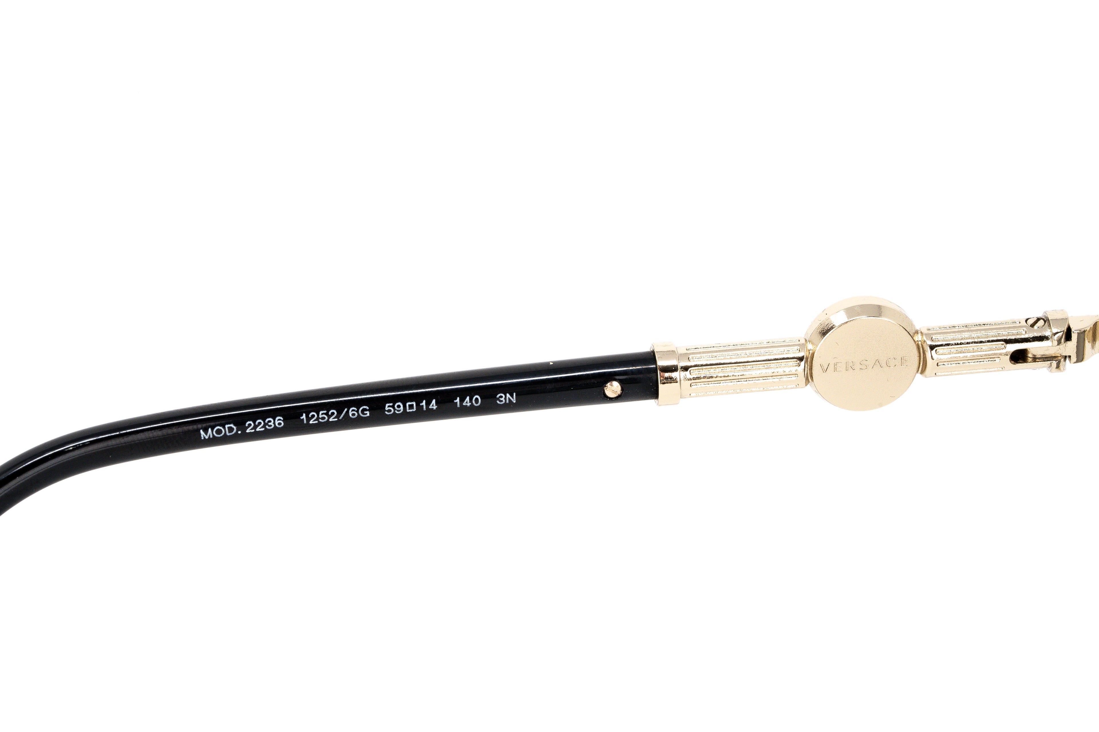 Versace Unisex Sunglasses Pilot Pale Gold