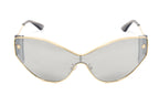 Versace Women's Sunglasses Cat Eye Pale Gold Silver Mirror
