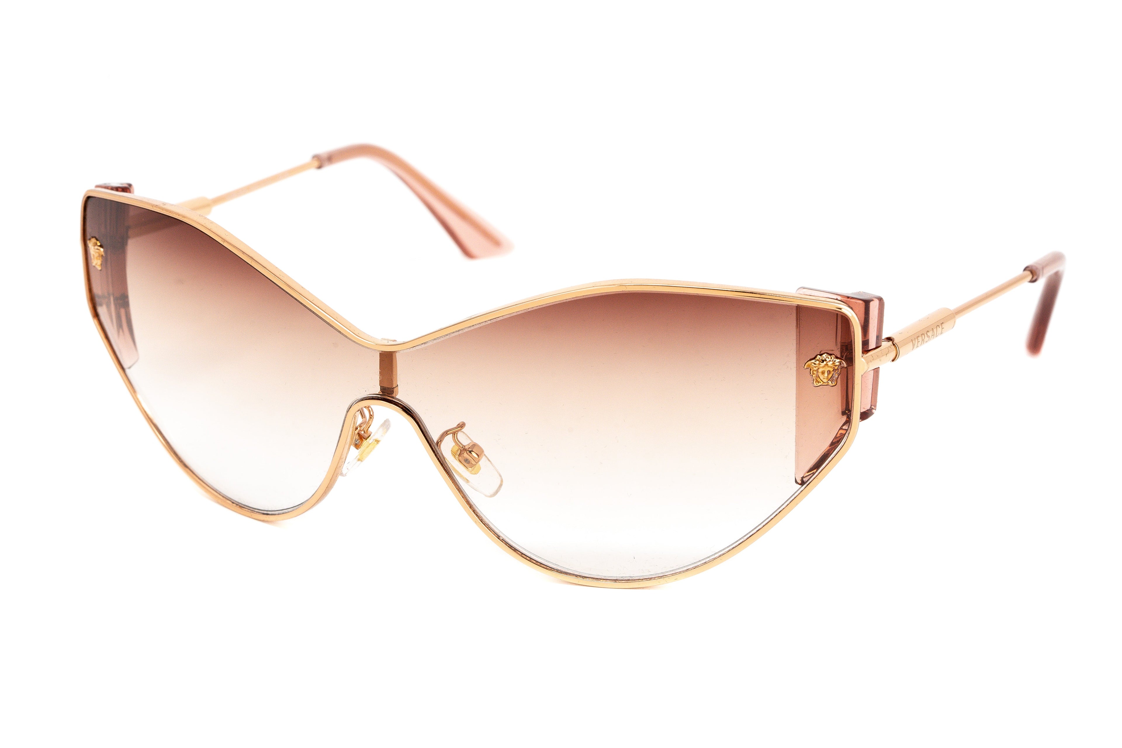 Versace Women's Sunglasses Cat Eye Rose Gold/Pink Graduated