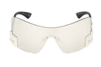 Versace Women's Sunglasses Rimless Shield Silver