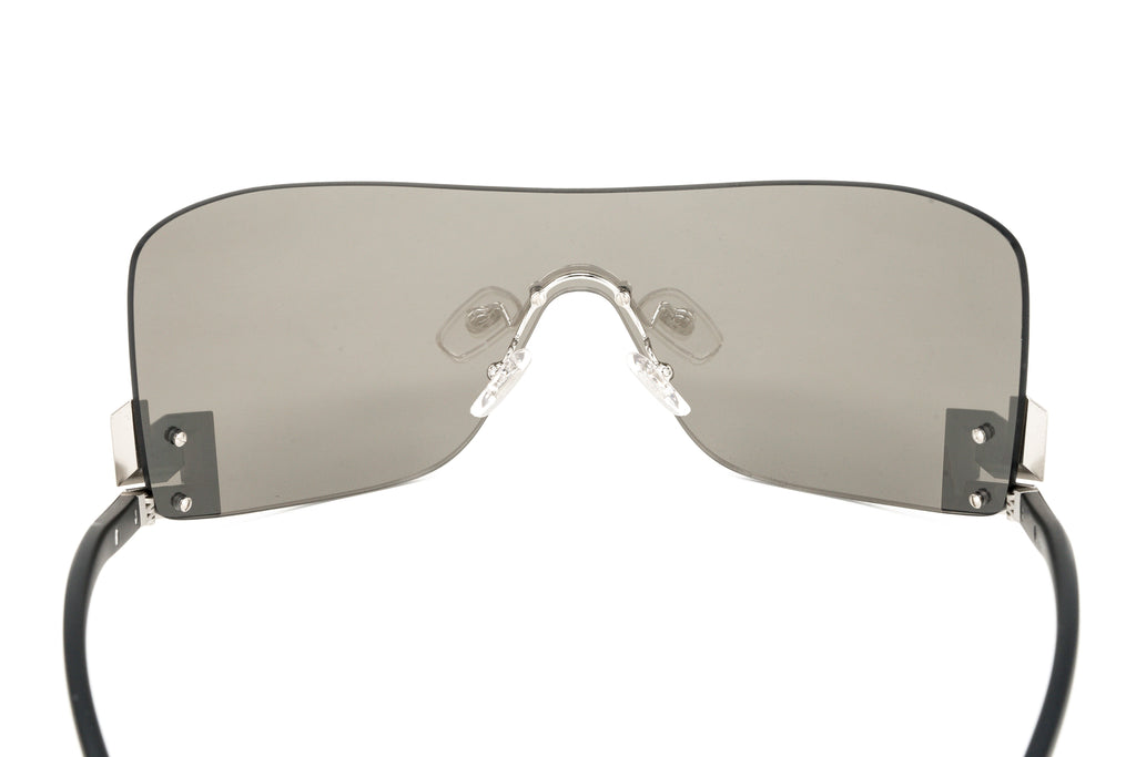Versace Women's Sunglasses Rimless Shield Silver
