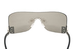 Versace Women's Sunglasses Rimless Shield Silver
