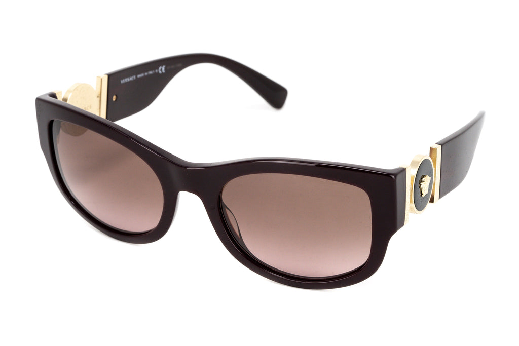Versace Women's Sunglasses Cat Eye Transparent Red