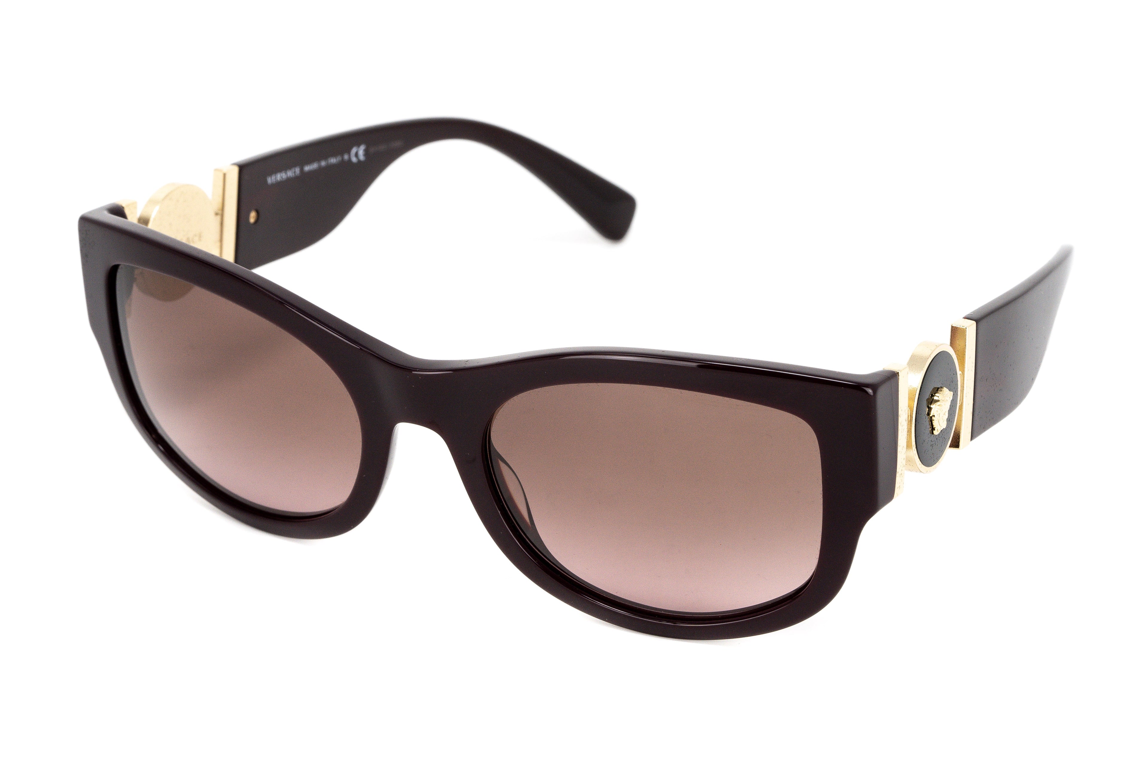 Versace Women's Sunglasses Cat Eye Transparent Red