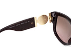 Versace Women's Sunglasses Cat Eye Transparent Red