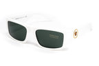 Versace Unisex Sunglasses Rectangular White/Green