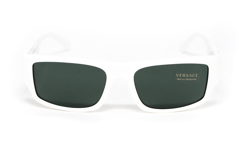 Versace Unisex Sunglasses Rectangular White/Green