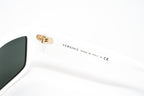 Versace Unisex Sunglasses Rectangular White/Green
