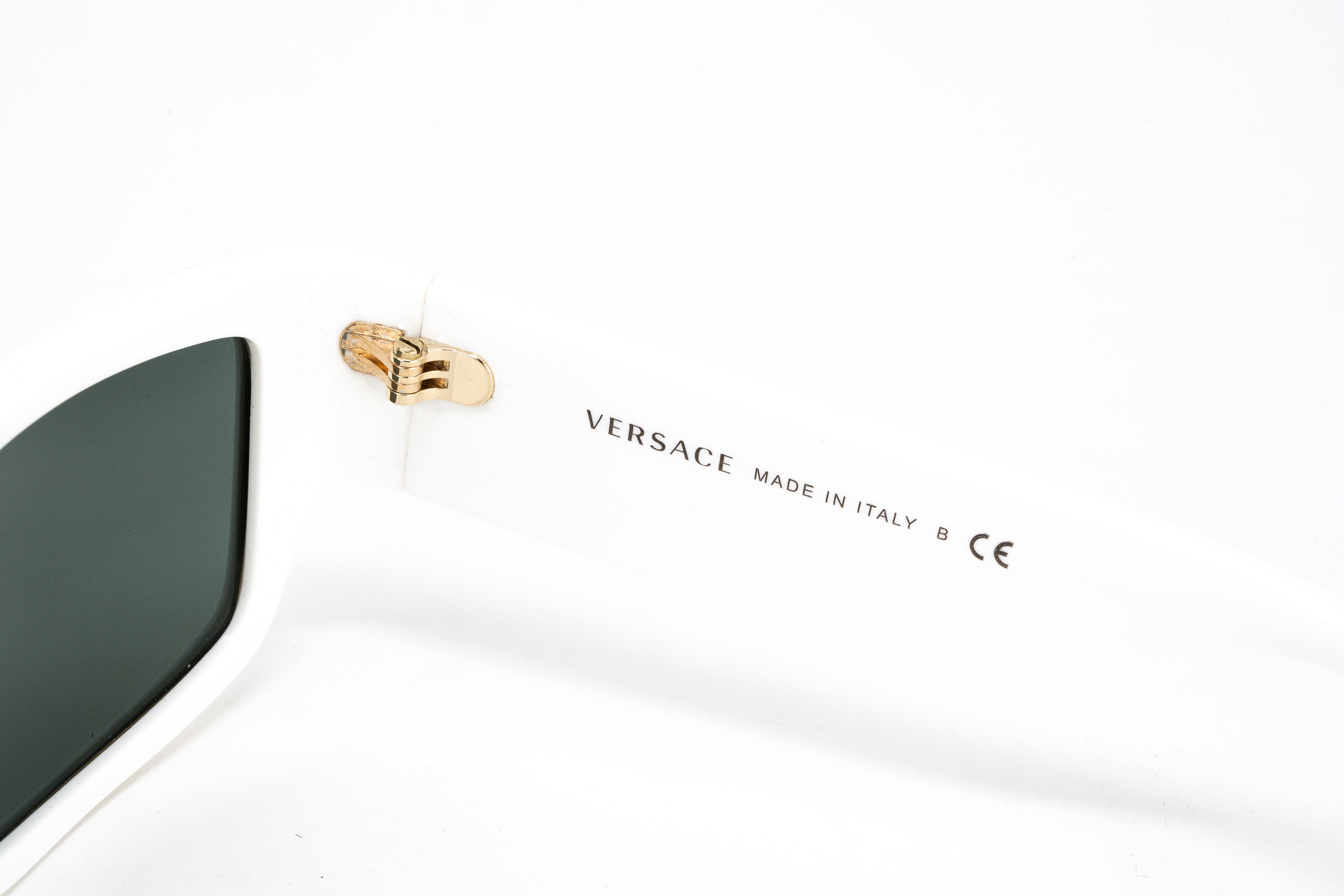 Versace Unisex Sunglasses Rectangular White/Green