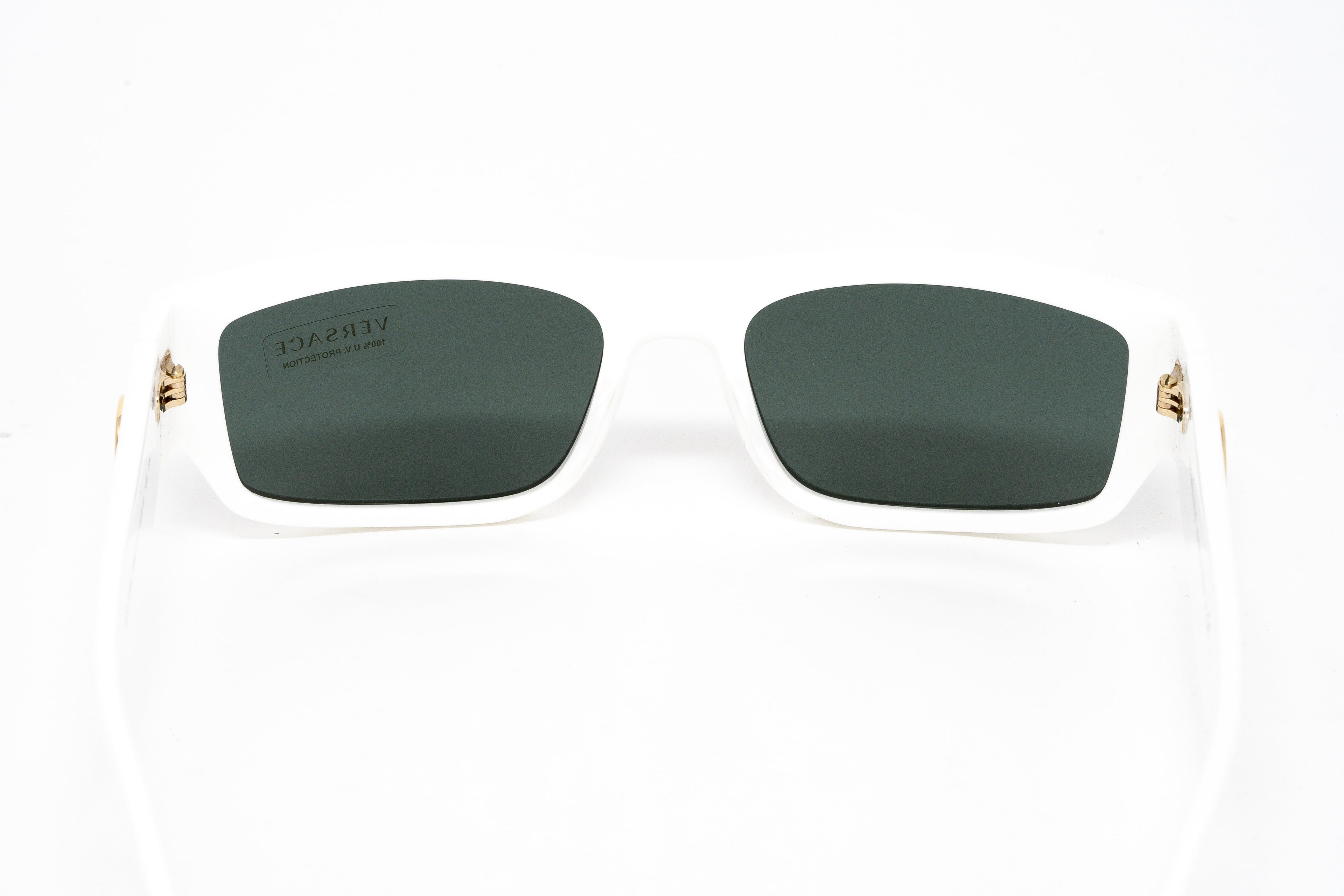 Versace Unisex Sunglasses Rectangular White/Green