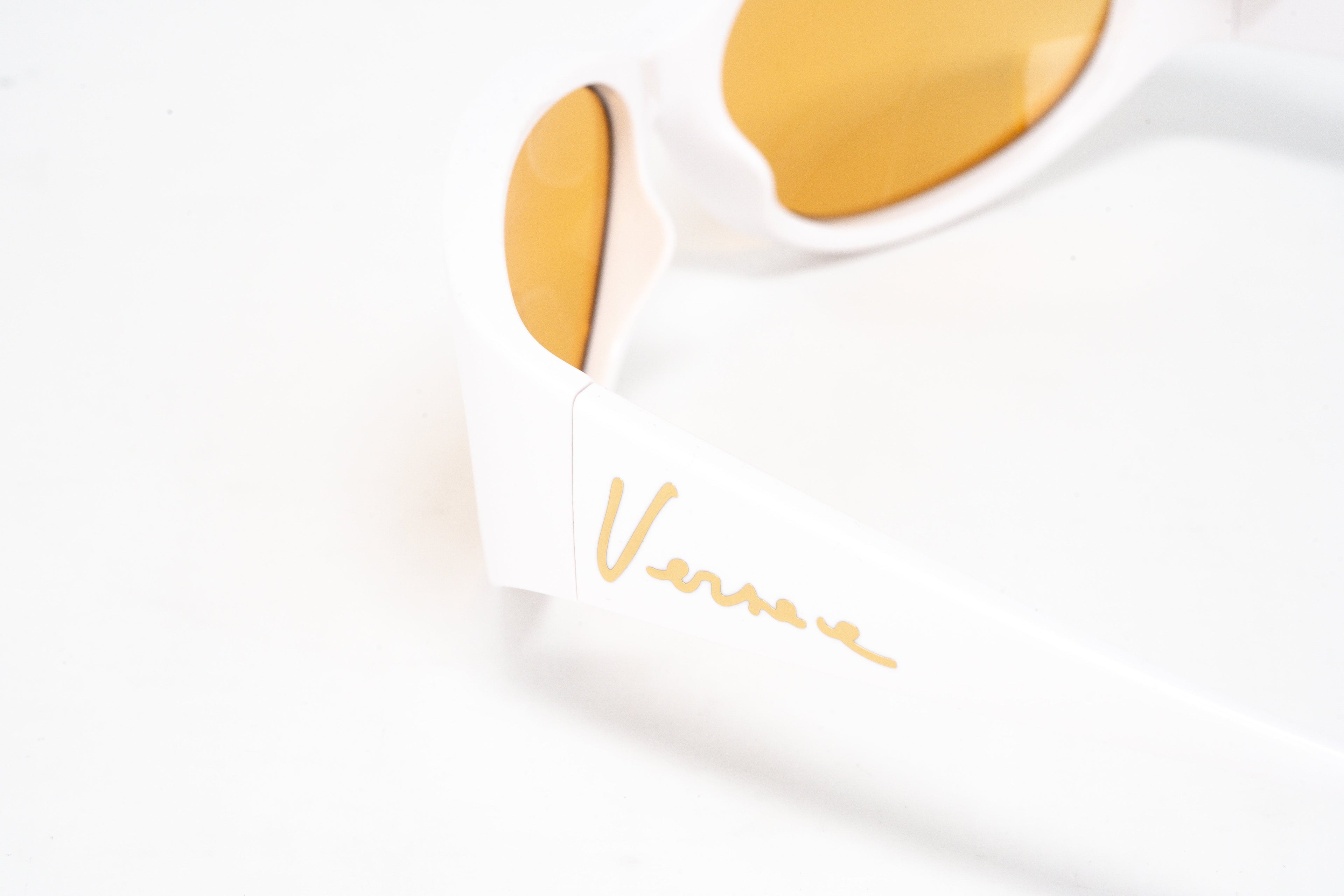 Versace Women's Sunglasses Cat Eye White/Yellow