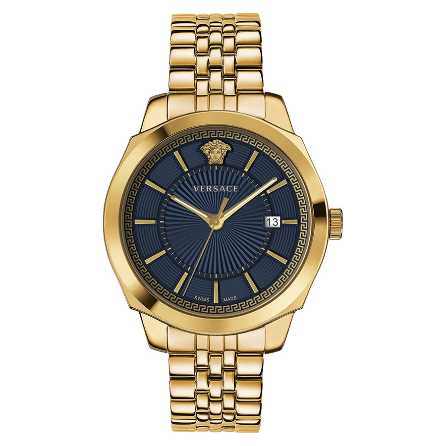 Versace Men's Watch Icon Classic Blue Gold Bracelet