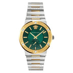 Versace Men's Watch Greca Logo Small Seconds Two-Tone Green