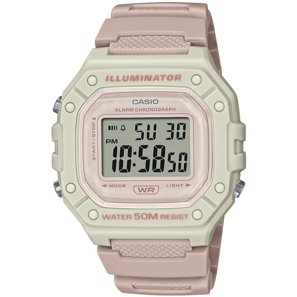 Casio Watch Chronograph Digital White Pink