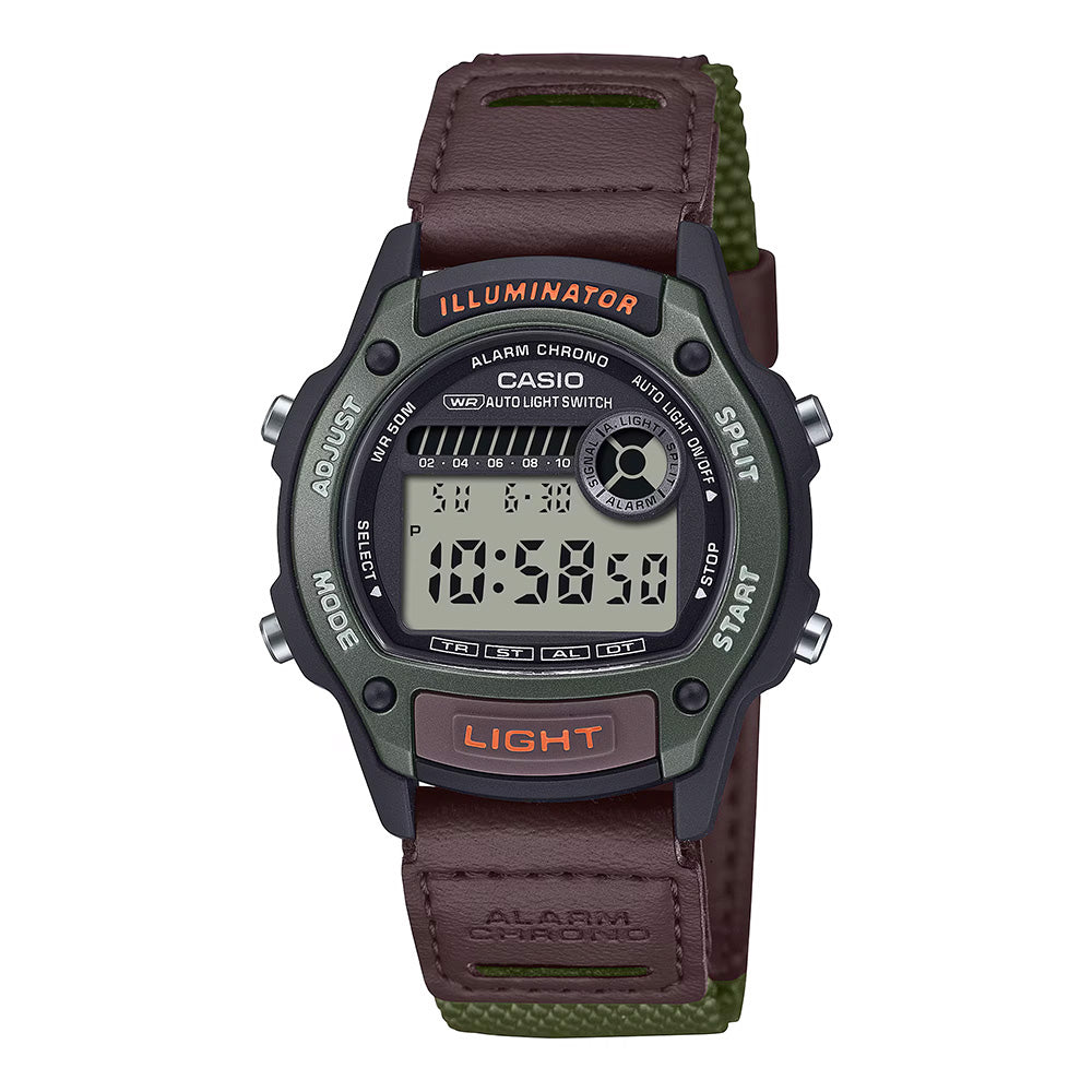 Casio Standard Unisex Brown Green Digital Watch