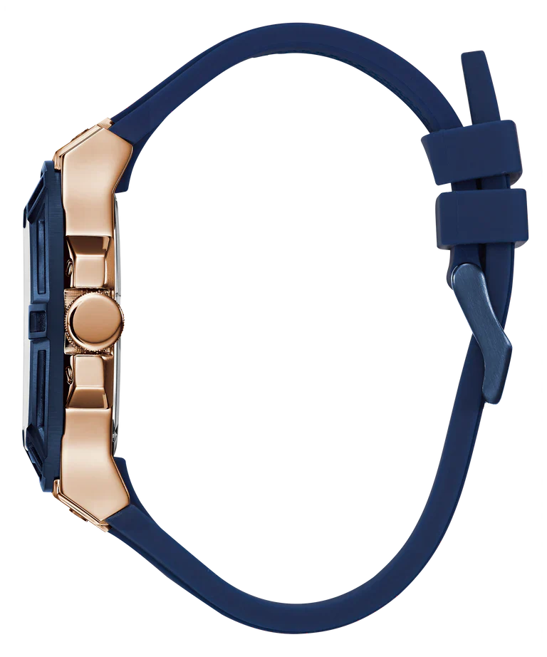 Guess Rigor Men's Blue Rose Gold Watch