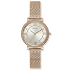 Guess Ladies Rose Gold Jewel Watch