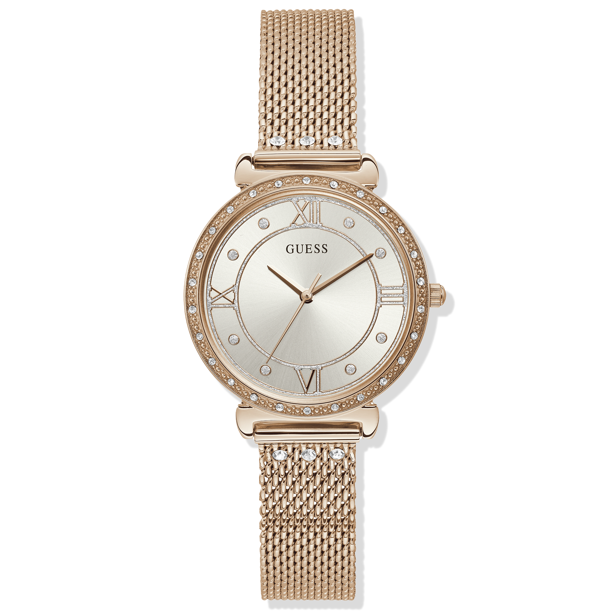 Guess Ladies Rose Gold Jewel Watch