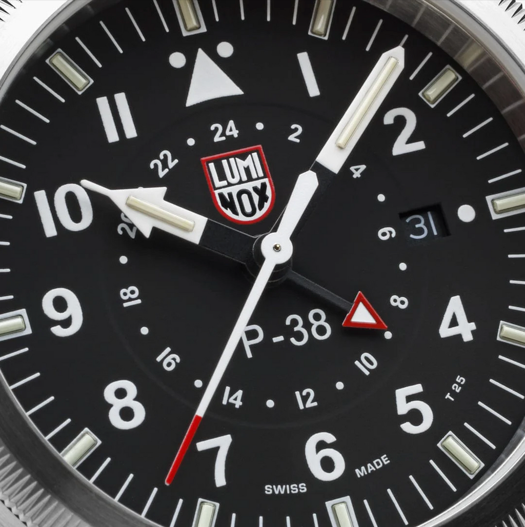 Luminox Air Pilot P-38 Lightning GMT Men's Silver Watch