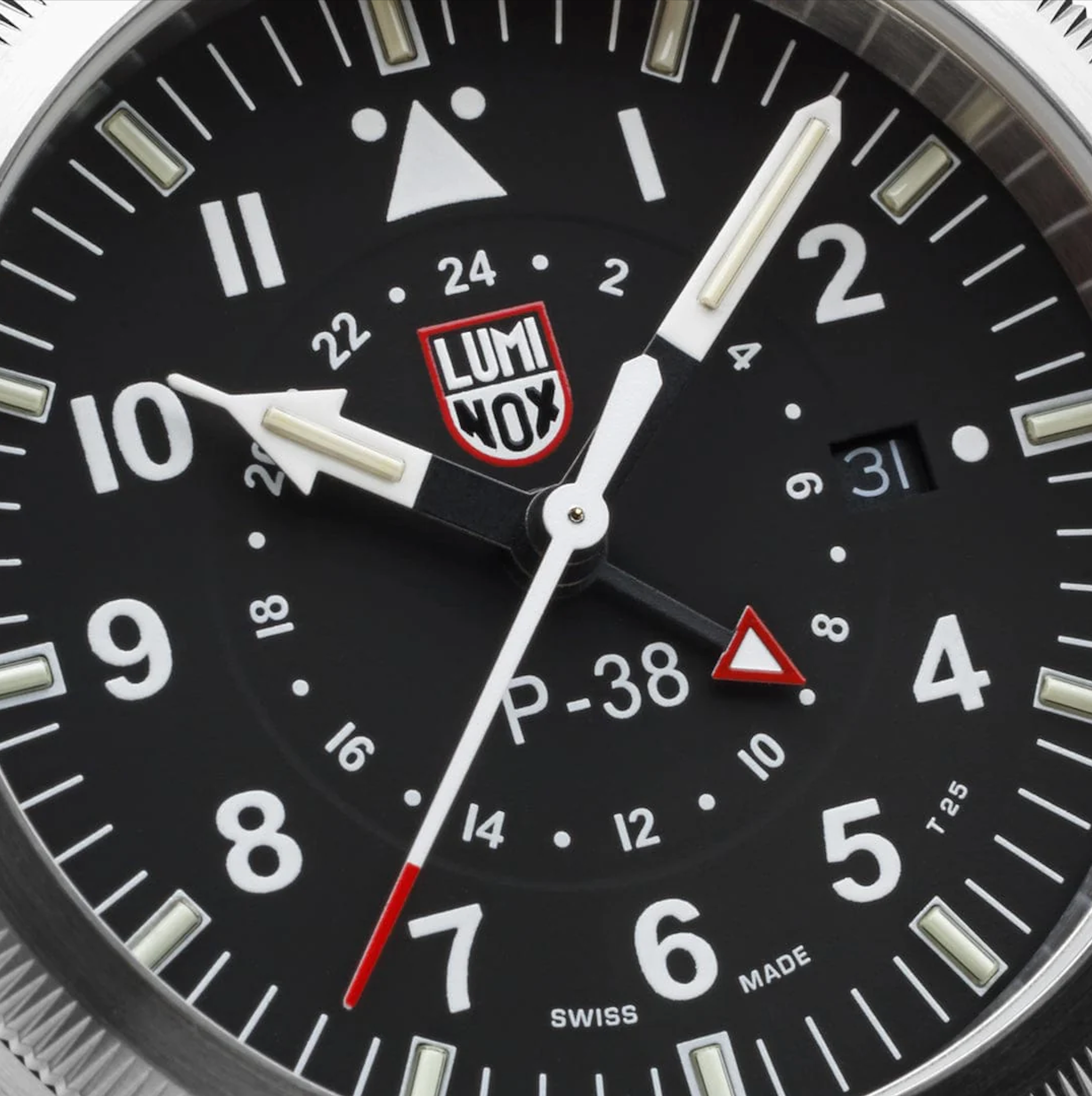Luminox Air Pilot P-38 Lightning GMT Men's Silver Watch