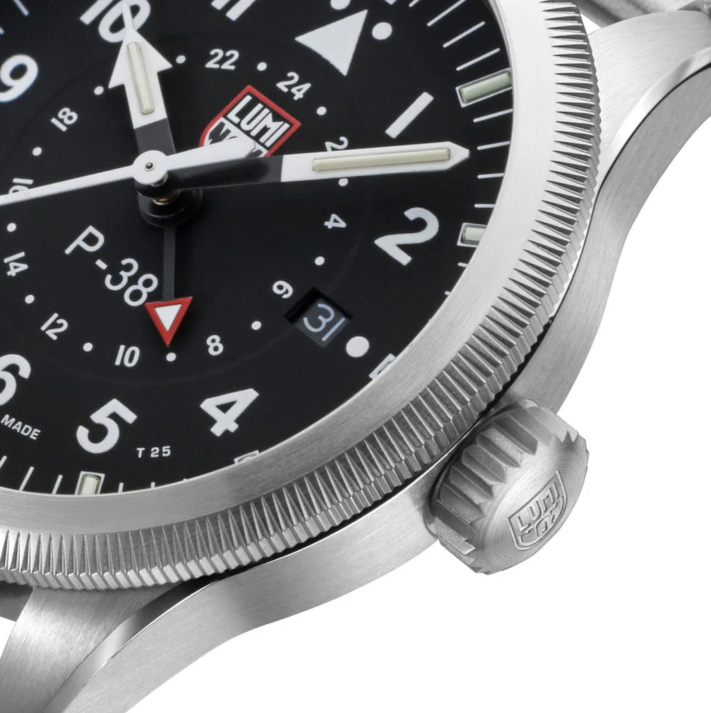 Luminox Air Pilot P-38 Lightning GMT Men's Silver Watch