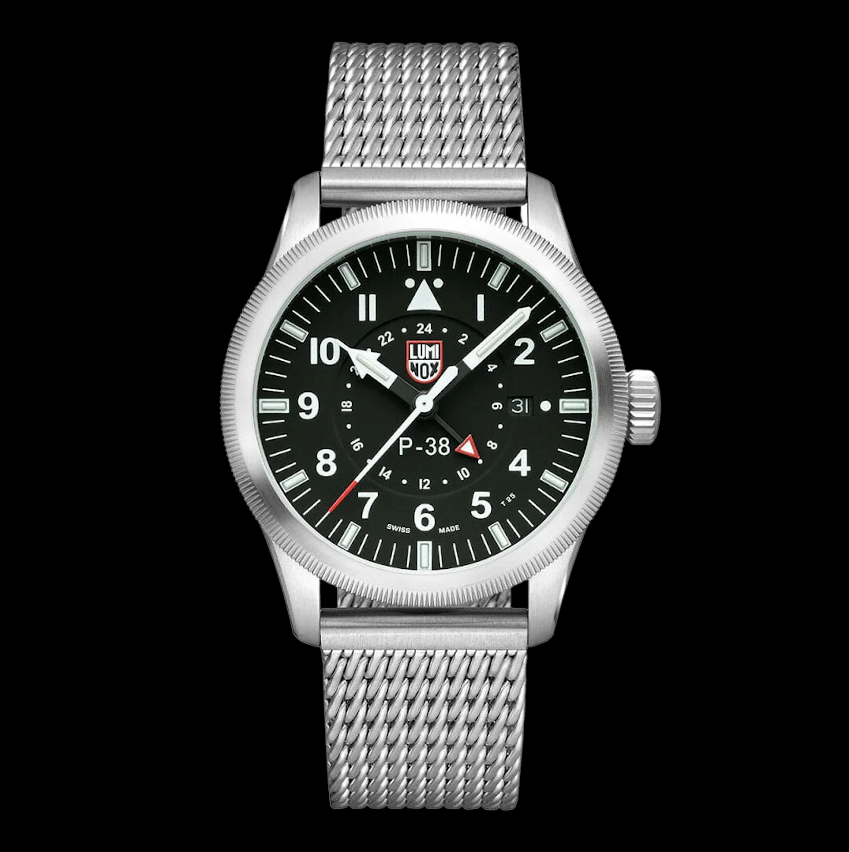 Luminox Air Pilot P-38 Lightning GMT Men's Silver Watch