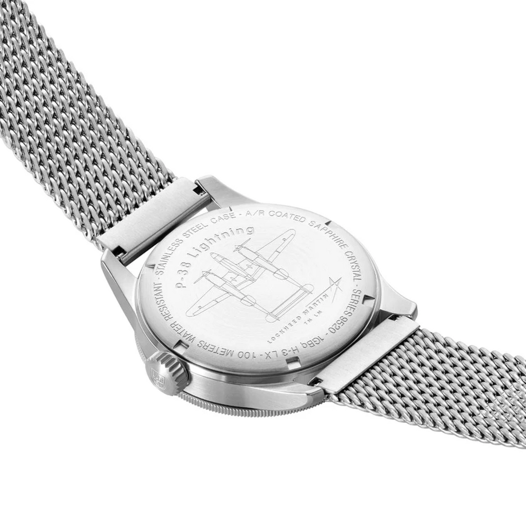 Luminox Air Pilot P-38 Lightning GMT Men's Silver Watch