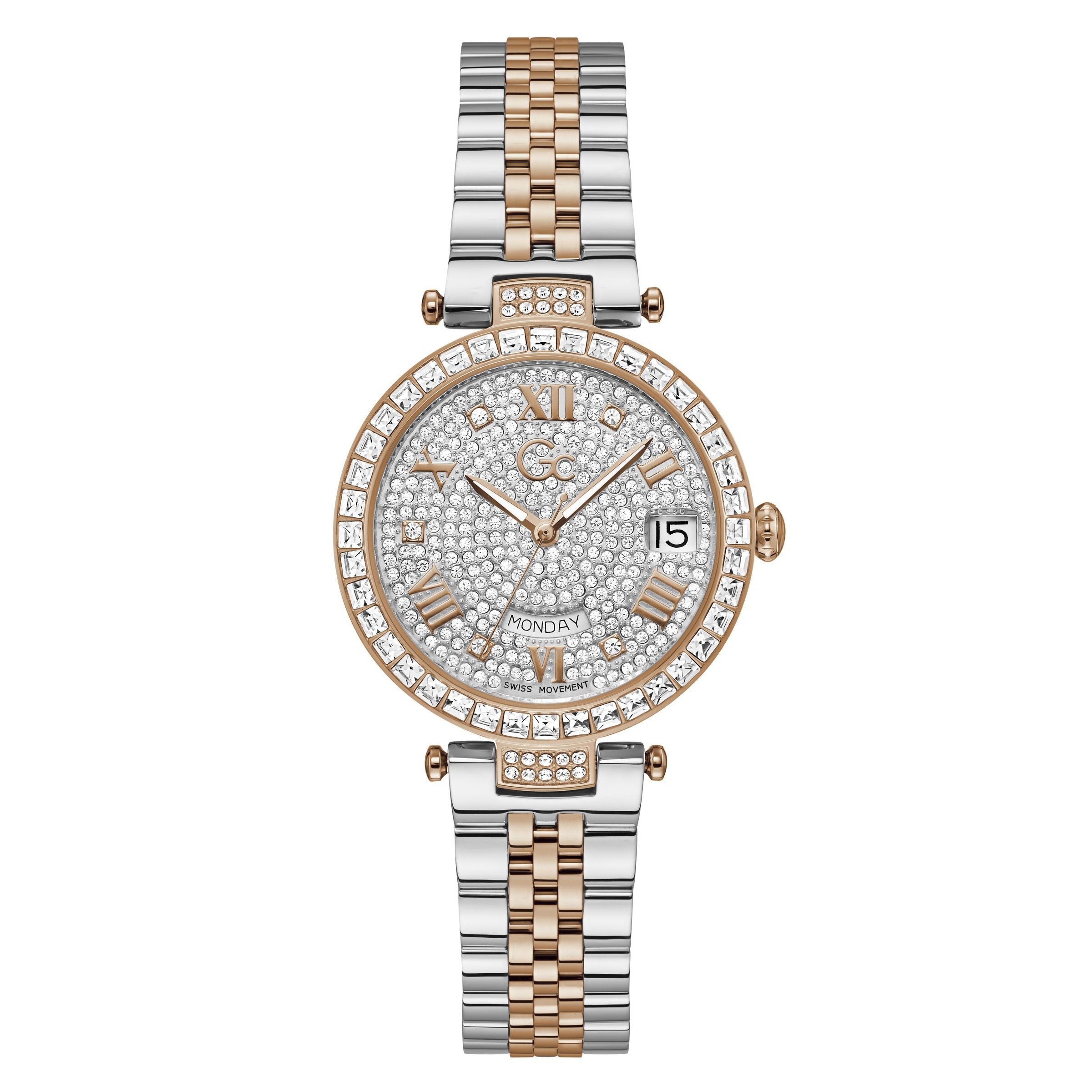 Gc Flair Crystal Ladies White Watch