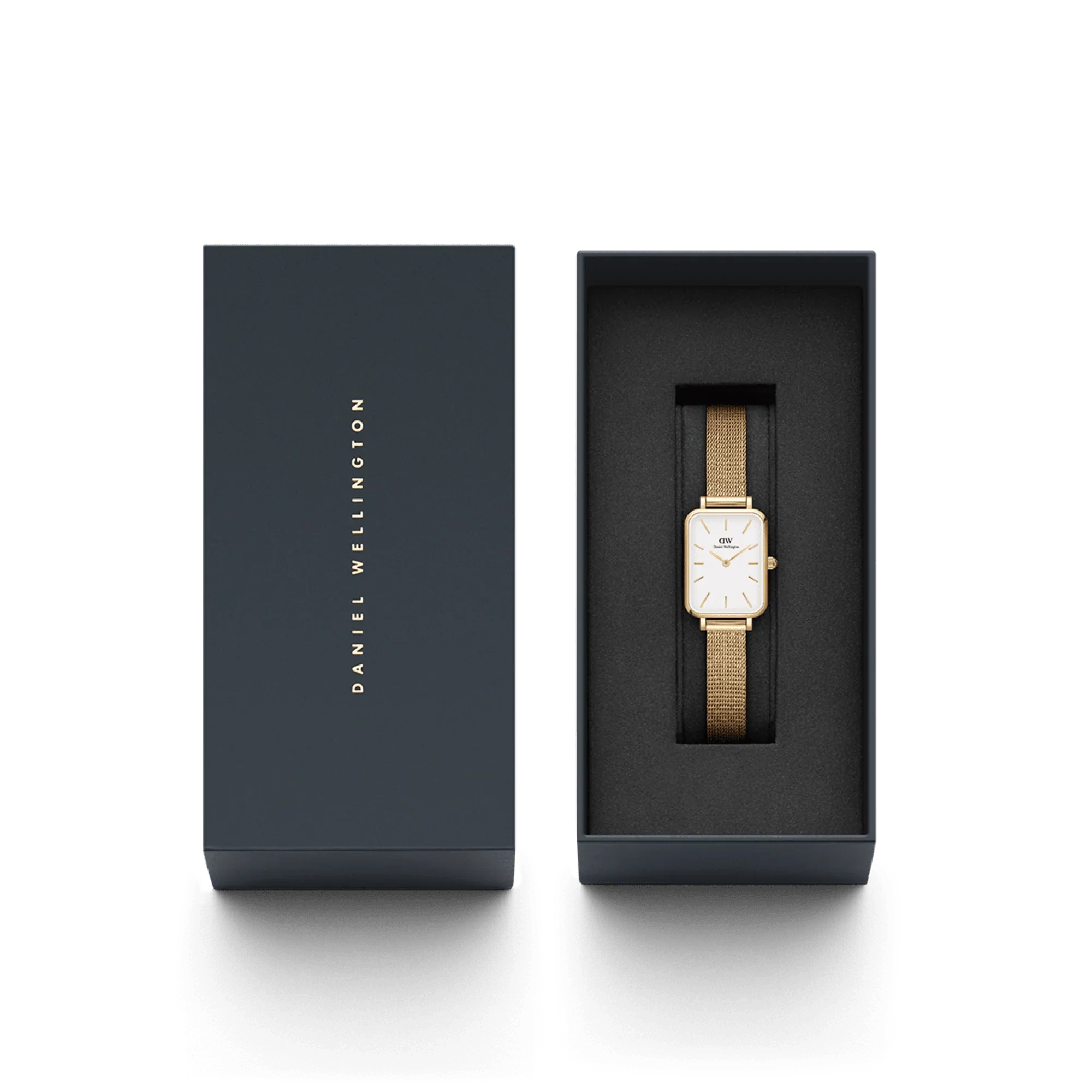 Daniel Wellington Quadro Pressed Evergold Ladies White Watch