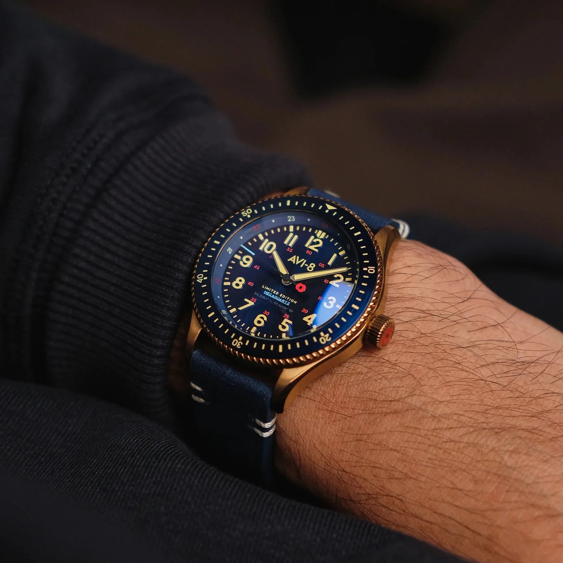 Analogue Watch - AVI-8 Flyboy Royal British Legion Falklands Blue Watch AV-4099-RBL04