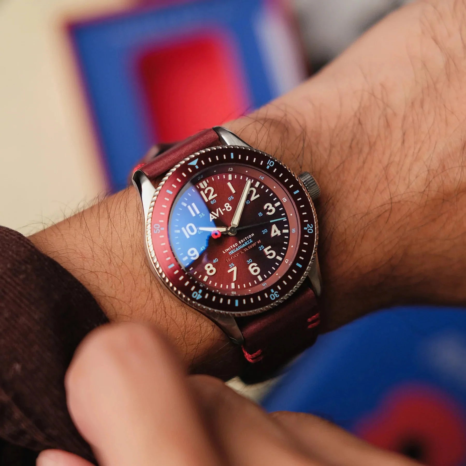 Analogue Watch - AVI-8 Flyboy Royal British Legion Falklands Red Watch AV-4099-RBL03