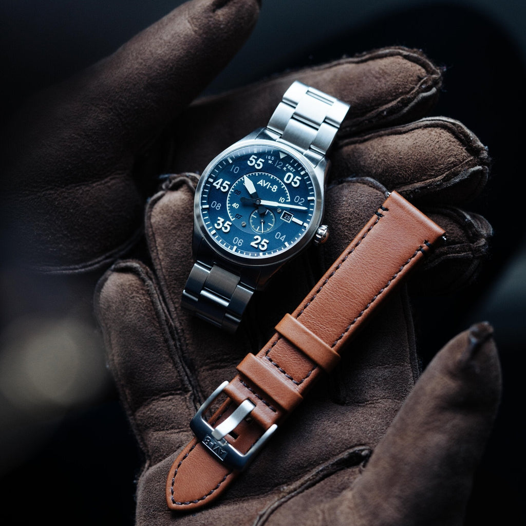 Analogue Watch - AVI-8 Oxford Blue Spitfire Automatic Watch AV-4073-11