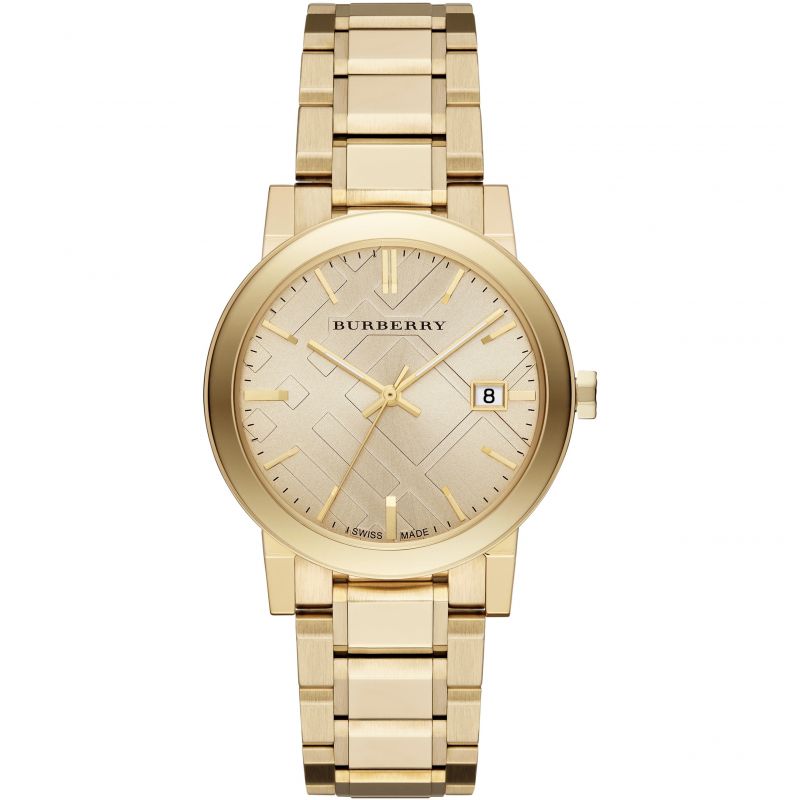 Analogue Watch - Burberry BU9033 Ladies The City Yellow Gold Watch